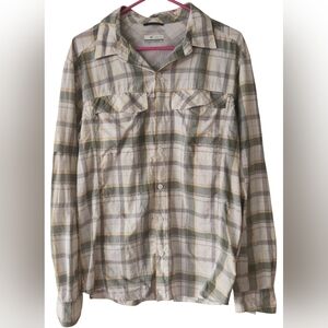 Columbia Women's Medium Omni-Shade Plaid Long Sleeve Shirt Multi-Color